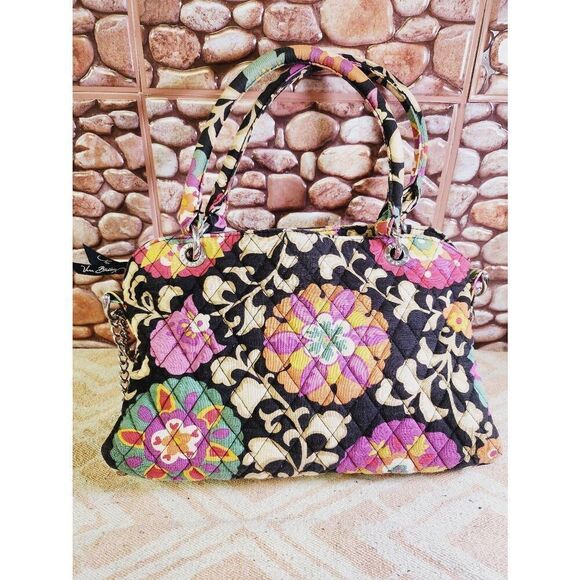 Vera Bradley Satchel With Detachable Shoulder Strap - Suzani Print #A48 - Picture 2 of 11